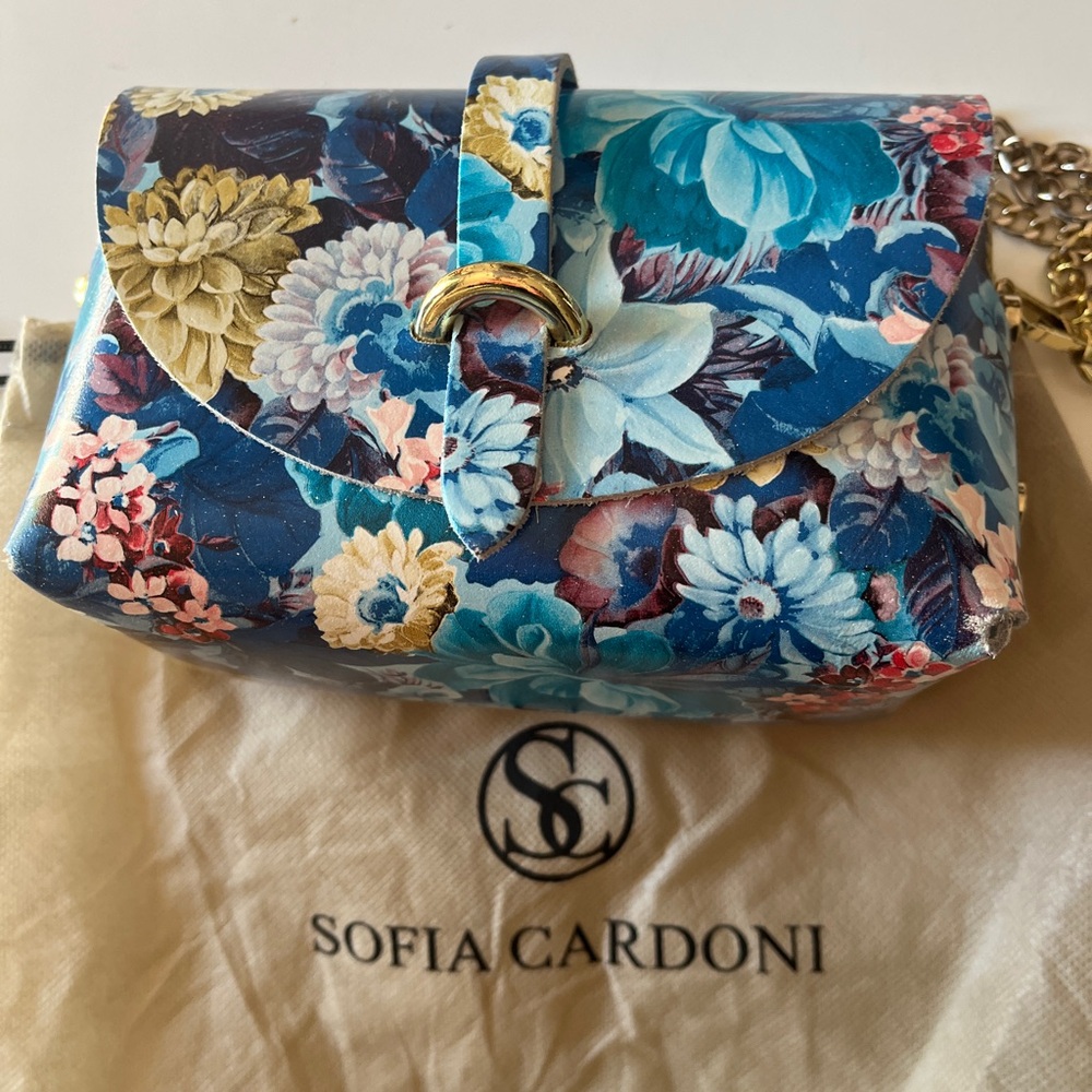 Sofia Cardoni Little Blu Floral Bag NWOT
